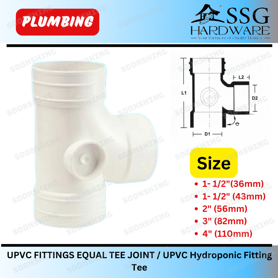 Upvc Pipe Fitting Paip Air Paip Getah Penyambung Paip Joint Paip Putih