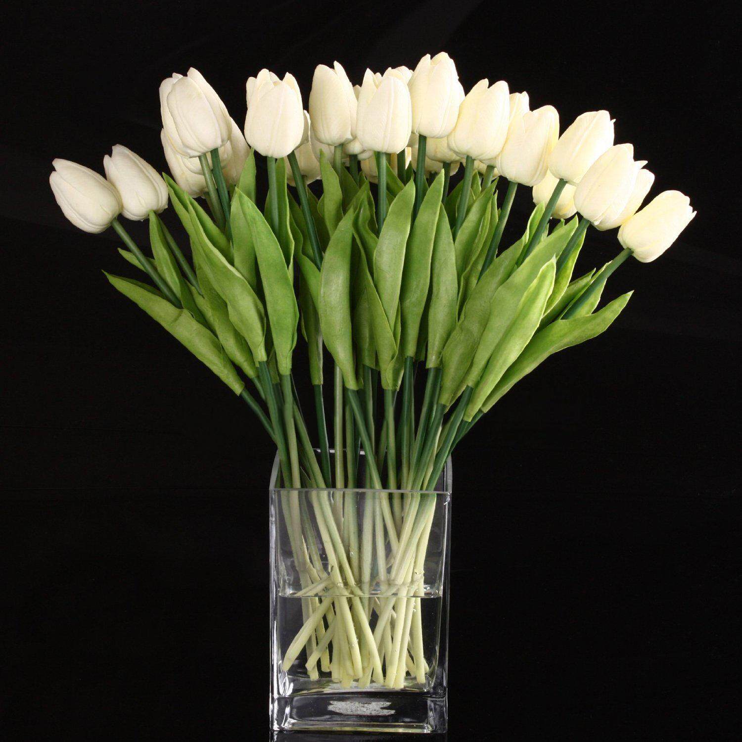 20pcs Tulip Flower Latex Real Touch For Wedding Decor Flower Best Quality KC451 - intl