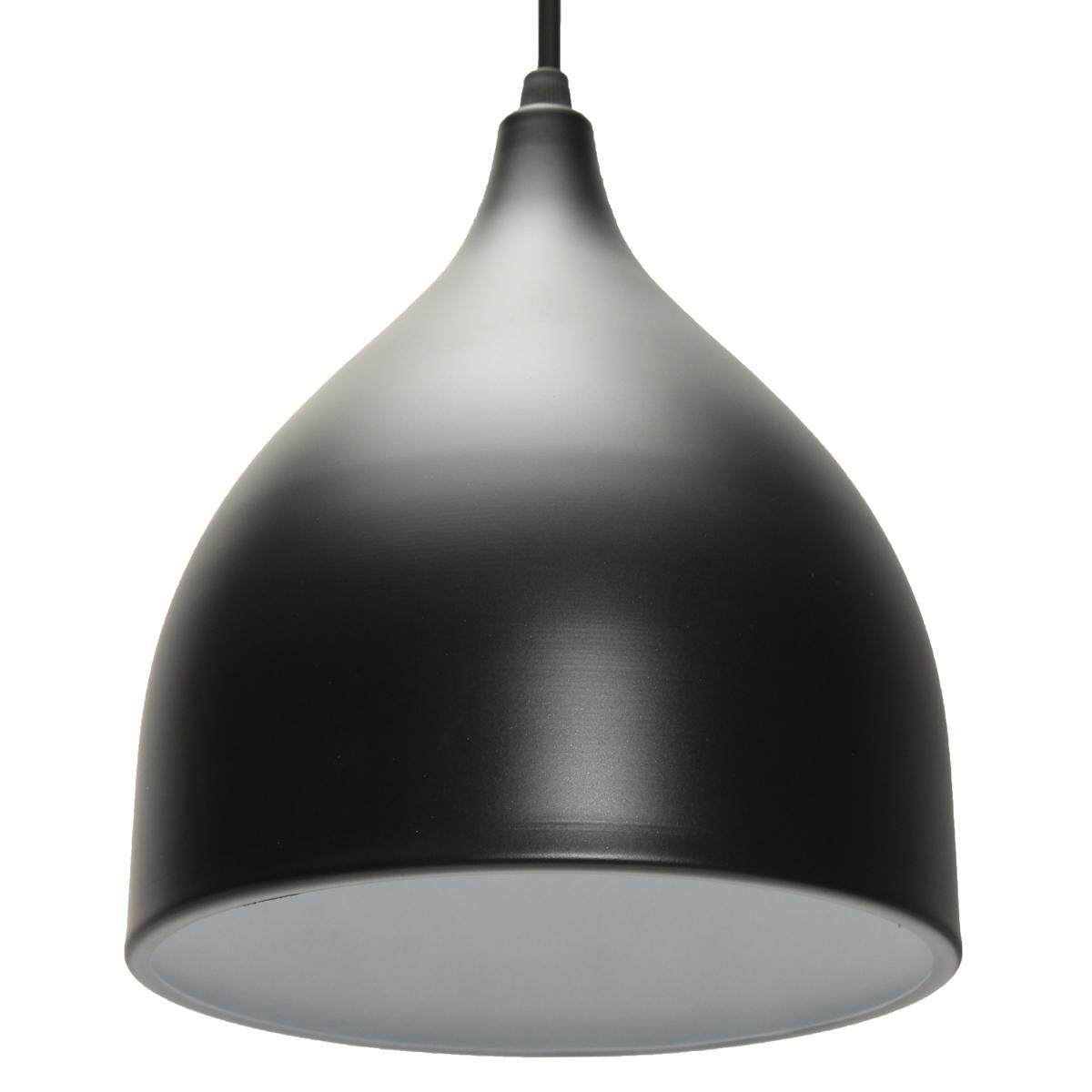 220v 17cm Modern Dome Single-Head Pendant Light Fixture Chandelier Lampshade Black - intl