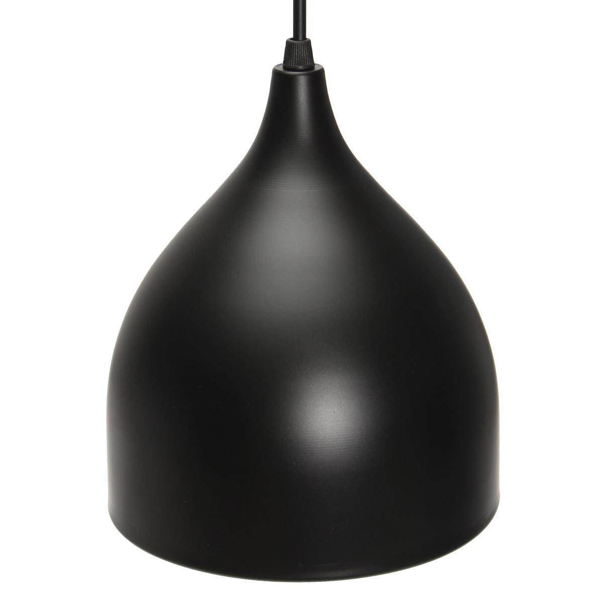 220v 17cm Modern Dome Single-Head Pendant Light Fixture Chandelier Lampshade Black - intl