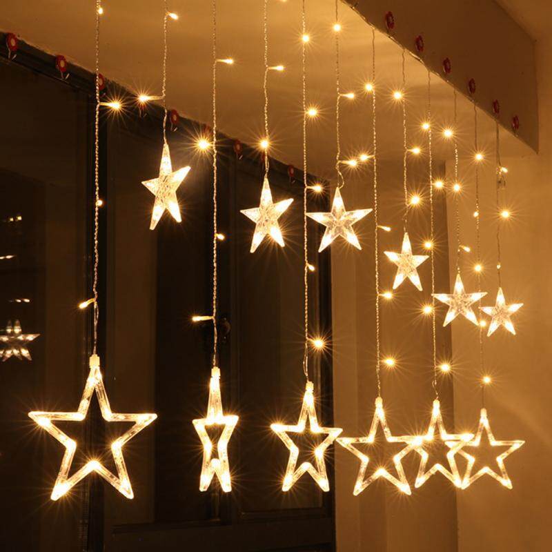 Fairy Lights Specialty Lighting Lazada 2 5m 8w Curtain Star String Lights Led New Year Decorations Intl