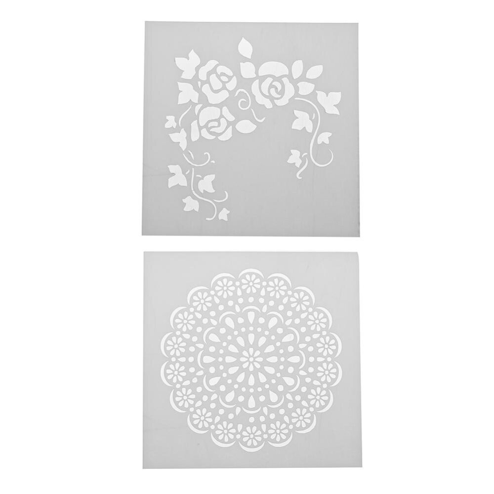2 ชิ้นงานพิมพ์พลาสติกเค้กคุกกี้แม่พิมพ์ DIY อุปกรณ์ตกแต่ง (สีขาว) - INTL