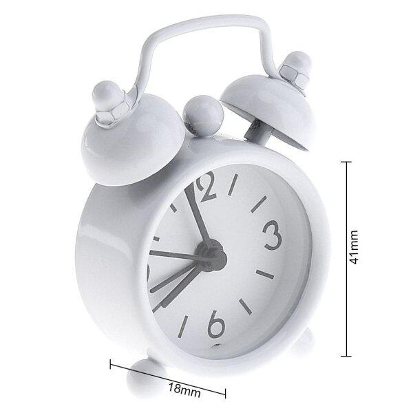 Nơi bán 40 mét Mini Gia Đình Ngoài Trời Di Động Dễ Thương Kim Loại Tròn Nhỏ Đồng Hồ Báo Thức Để Bàn 2 Màu Sắc Tùy Chọn-quốc tế
