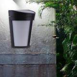 6 LED Solar Power Light Sensor Wall Light Outdoor Garden Fence Lamp(Black)