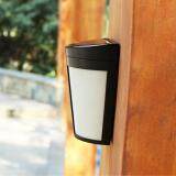 6 LED Solar Power Light Sensor Wall Light Outdoor Garden Fence Lamp(Black)