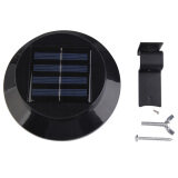 Black 3s Solar Gutter Light Outdoor Garden Wall Lobby Pathway Lamp