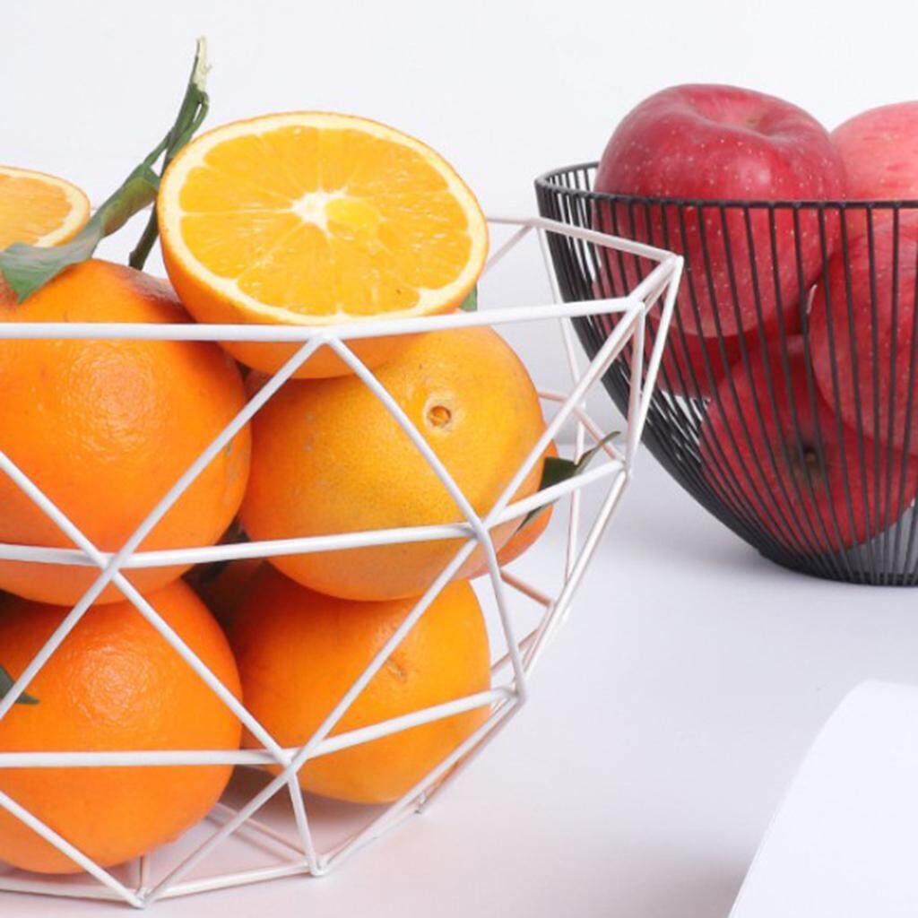 BolehDeals 2 x Metal Wire Fruit Basket Bowl Food Serving Dish Candy Biscuit Snack Bowl - intl
