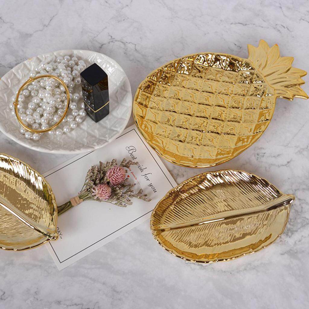 BolehDeals 2xCeramics Fruit Tray Bowl Dish Plate Food Serving Candy Biscuit Snack Plate - intl