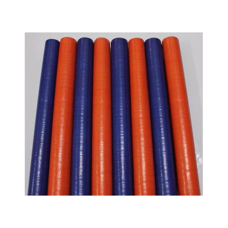 Canvas Roll 45.72m x 1.83m PE Tarpaulin (Blue Orange) Outdoor Construction Renovation Floor Cover Canopy Tent Side Wall Shield Waterproof UV Protection Camping Beach Kanvas Biru Oren 50 yard x 72 inch