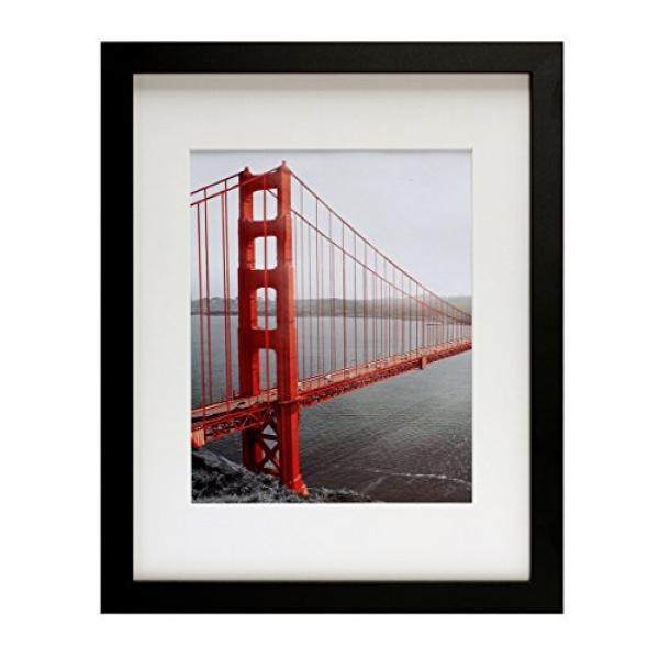 Frametory, bingkai Hitam 11X14 dengan 8X10 Foto Cetak-Jembatan Emas Gate Di San Francisco Sebagai terkenal Landmark Dinding Seni Dekorasi-Internasional