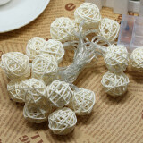 GOOD 2.2M 20 LED Warm White Rattan Ball LED String Lighting for Holiday Christmas warm white