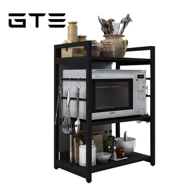 Gte 3 Layer Mutlifunctional Wooden Oven Kitchen Microwave Rack Gte 3 Layer Mutlifunctional Wooden Oven Kitchen Microwave Rack Shelving Storage Black