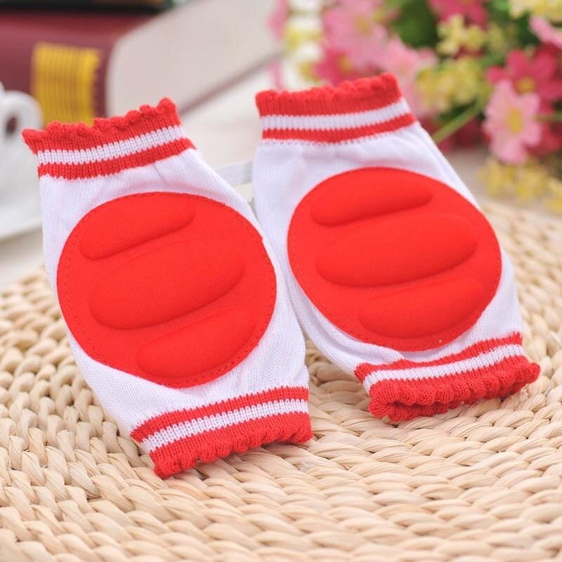 1Pair Baby Knee Pads Crawling Elbow Cushion Baby Childish Knee Protector Red