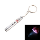 Keychain Lighting  Torch Lamp + Red  Pointer Pen Silvery
