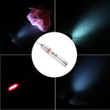 Keychain Lighting  Torch Lamp + Red  Pointer Pen Silvery