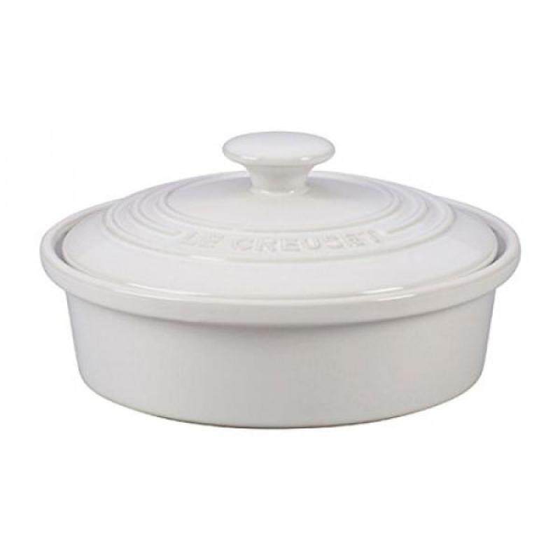 Le Creuset of America Stoneware Camembert Baker, 20-Ounce, White - intl Singapore