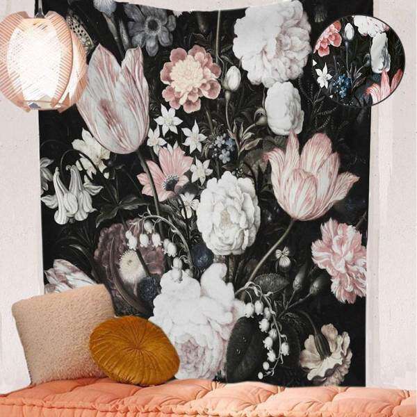 leegoal Cactus Wall Hanging Tapestry -Polyester Fabric Floral Wallpaper Home Decorations,Beach Towel Shawl Cushion(02) - intl