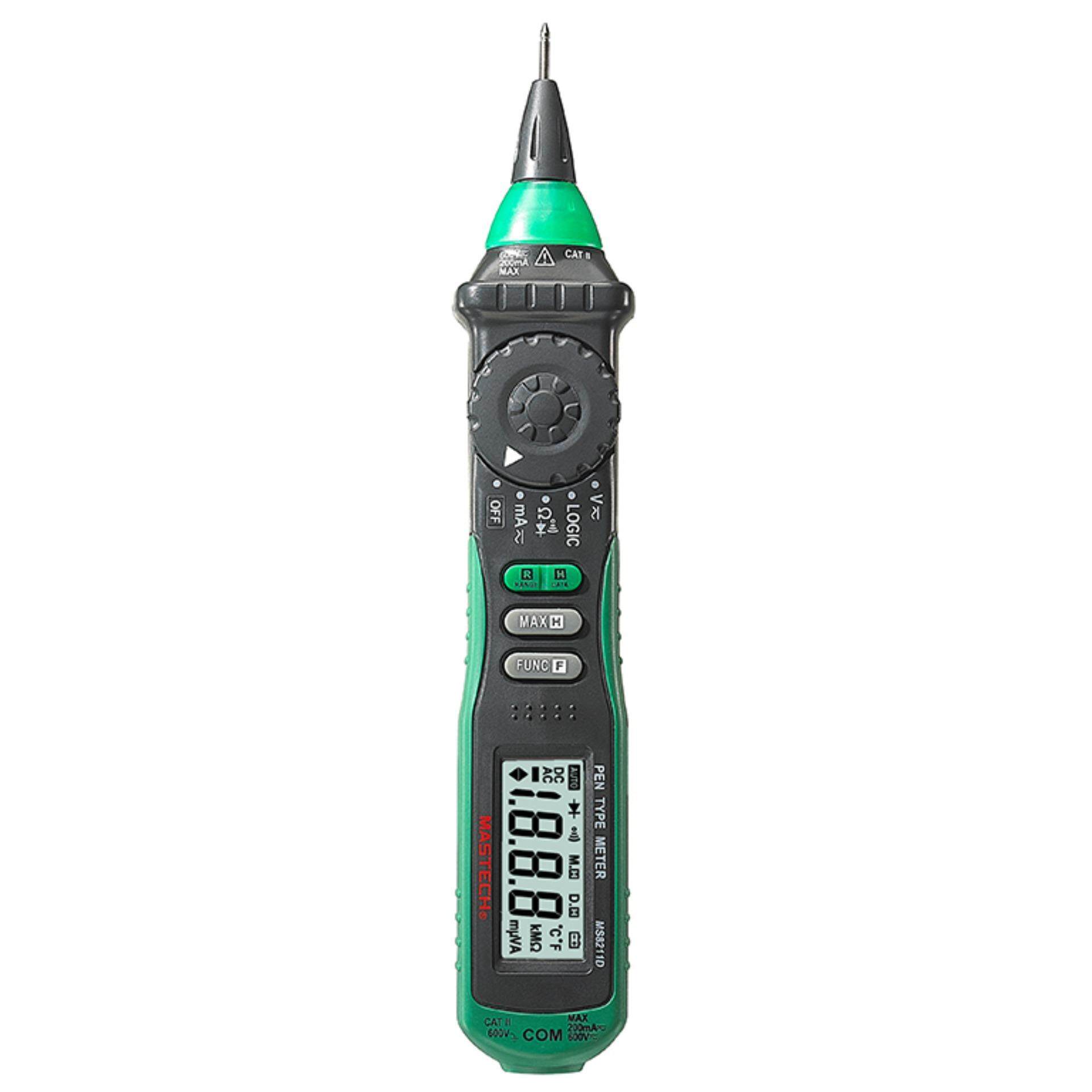 Mastech MS8211D Professional Pen-Type Digital Multimeter with Test leads AC DC Volt Amp with Resistance Ohm Multi Tester Diagnostic-tool - intl