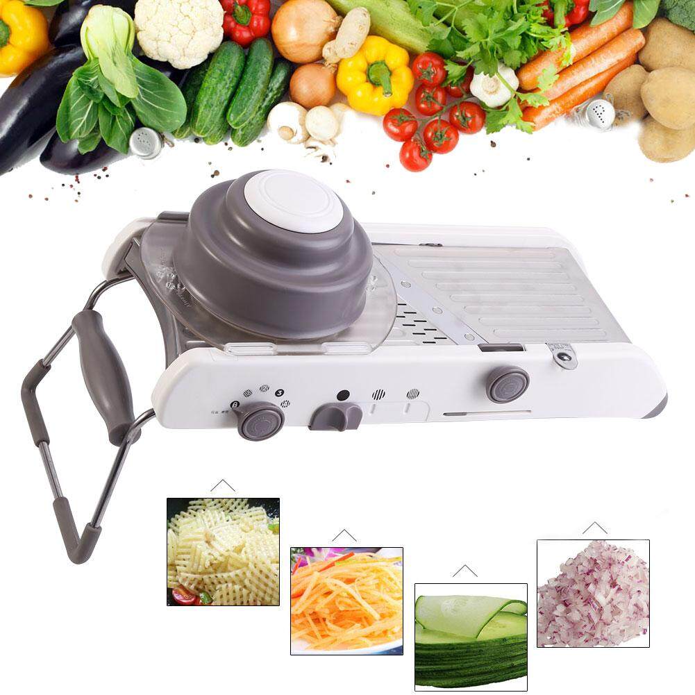 Multi-function Adjustable Titanium Alloy Vegetable Slicer Kitchen Food Cutter Tool (White)