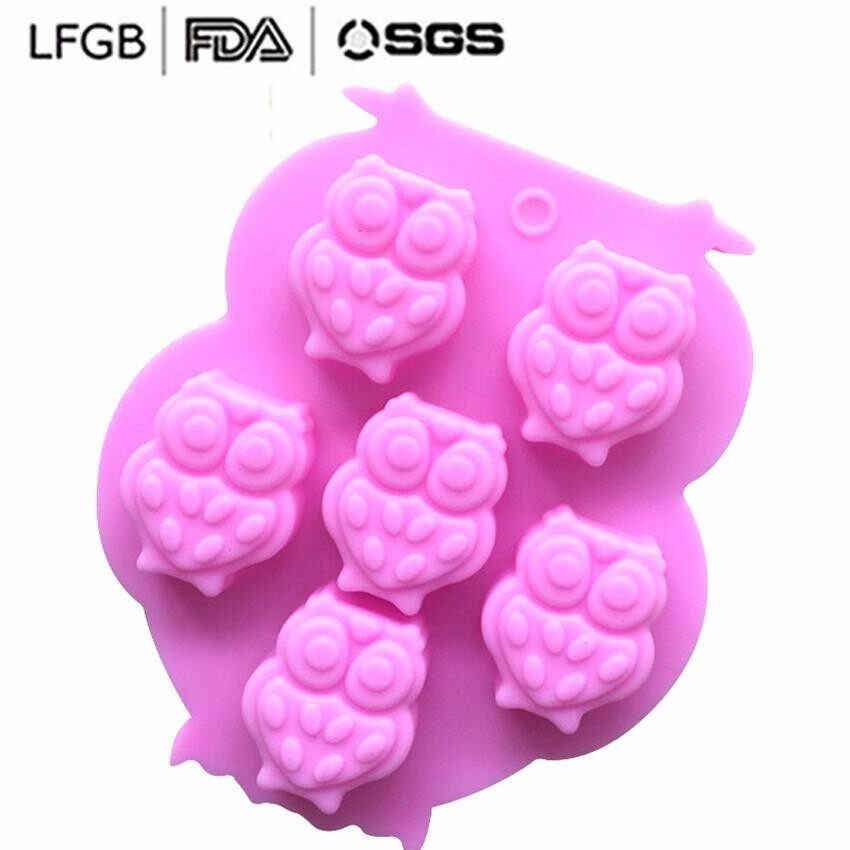Owl silicone chocolate mold silicone ice lattice mold silicone aromatherapy mold ice cream mold jelly mousse mold