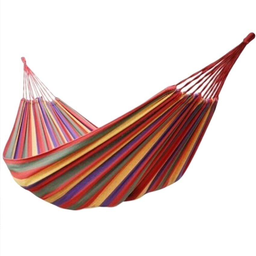 Portable Cotton Rope Outdoor Hammock (Red) - intl