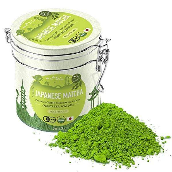 Premium Japanese Matcha Hijau Tea Bubuk 1st Panen Seremonial Kelas Tertinggi-USDA & Jas Organik-dari Jepang 30G Tin-Sempurna untuk Starbucks Latte, kocok, Smoothies & Kue-Internasional