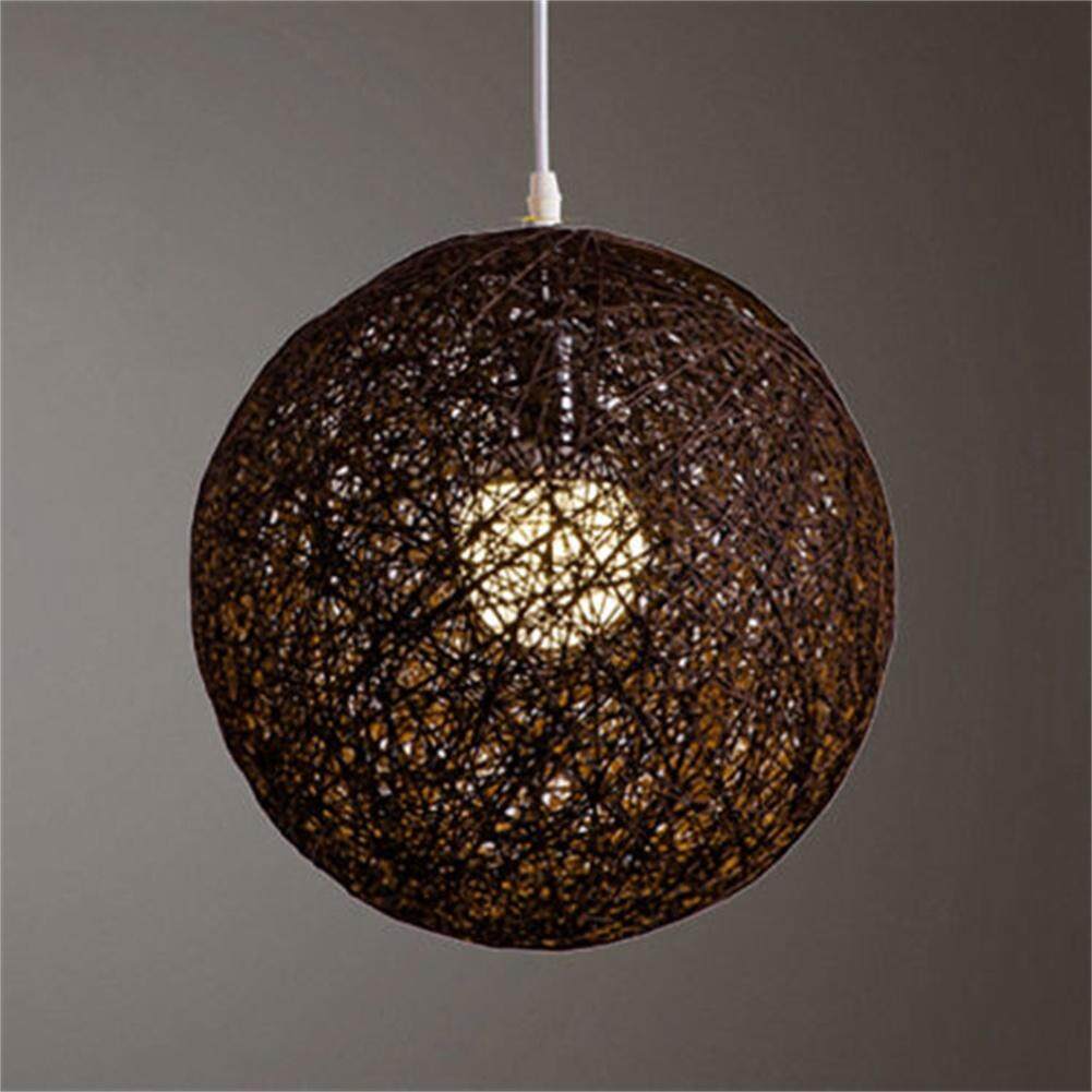 Lampshades Decorative Lamps Lazada Sg Round Concise Hand Woven Rattan Vine Ball Pendant Lampshade Light Lamp Shades Accessories