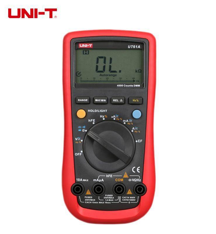 UNI-T UT61A Digital Multimeters Auto Range High Accuracy Testers Voltage Current Resistance Cap Hz LCD Backlight - intl