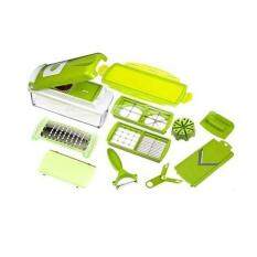 Vegetables Fruits Food Slicer Cutter Containers Chopper Peelerskitchen tools Green color