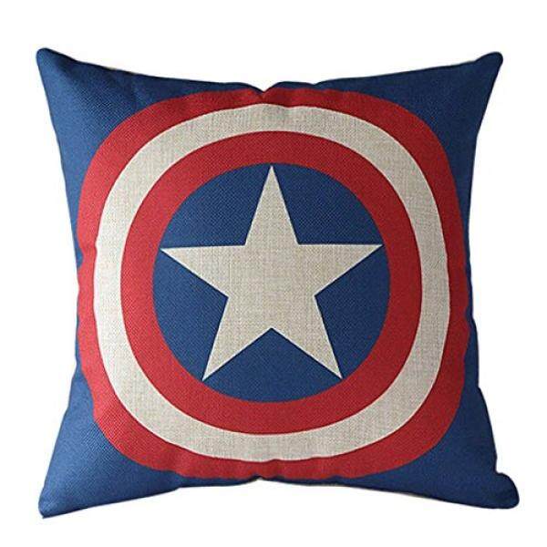 Vipbuy Komik Superhero Katun Linen Dekoratif Persegi Bantal Bantal Kasus Sofa Pinggang Bantal Sarung 18X18 Inci-Internasional
