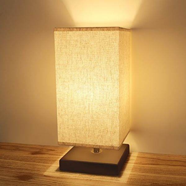Table Lamp For Lamps S Brands Review In Wood Table Lamp Acaxin Square Bedside With Flaxen Fabric Shade For Nightstand