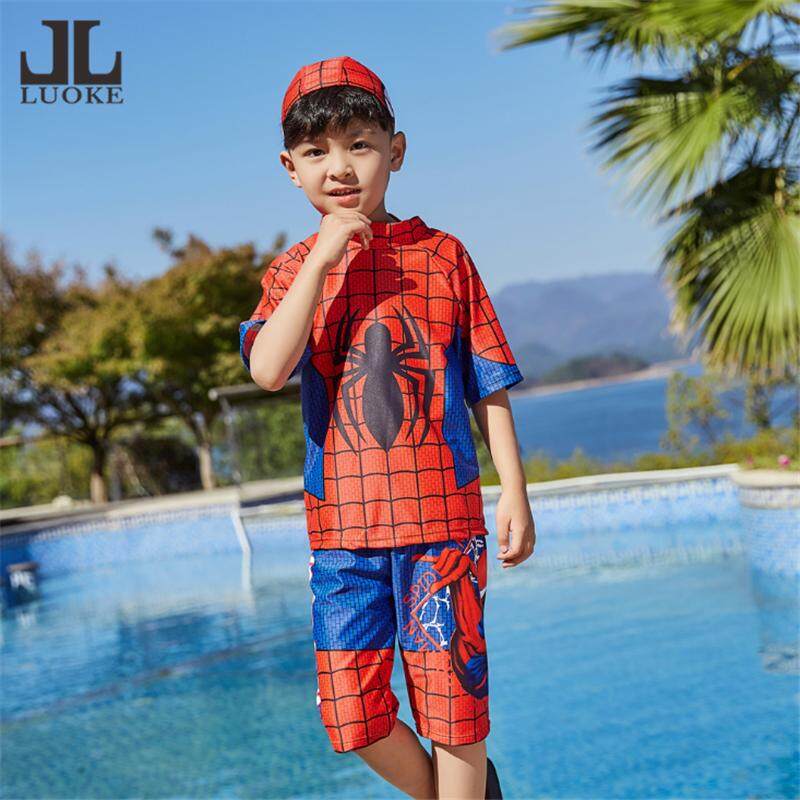 Luoke เด็กชุดว่ายน้ำเด็กชุดอาบน้ำน่ารัก Boy ชุดว่ายน้ำสำหรับเสื้อผ้า Rash GUARD ชุดว่ายน้ำเด็กวัยหัดเดินชุดชายหาด Red Spider Man Luoke เด็กชุดว่ายน้ำเด็กชุดอาบน้ำน่ารัก Boy ชุดว่ายน้ำสำหรับเสื้อผ้า Rash GUARD ชุดว่ายน้ำเด็กวัยหัดเดินชุดชายหาด Red Spider Man