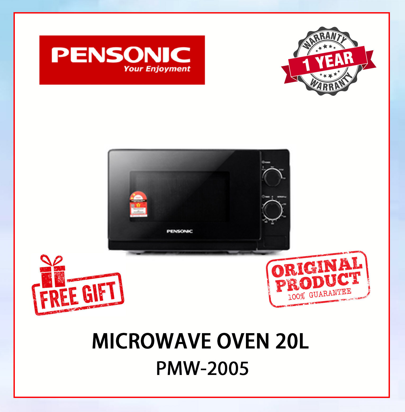 Pensonic Microwave Oven L Black Pmw Ketuhar Elektrik Oven