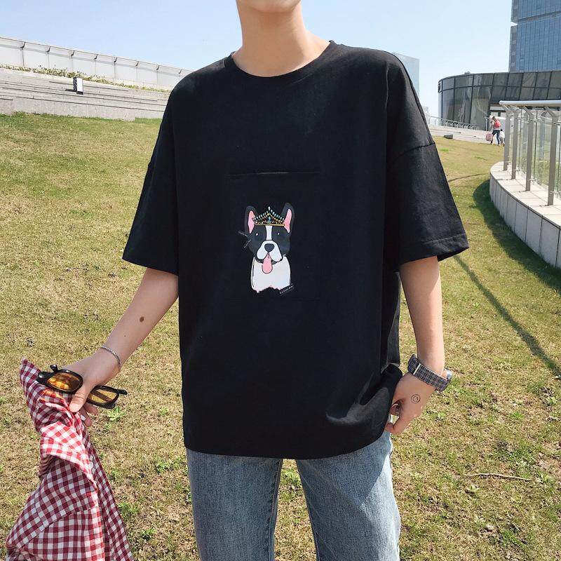 ฤดูร้อน 2019 ใหม่เกาหลีหลวมห้าเสื้อยืดแฟชั่นของผู้ชายสันทนาการพอร์ตแฟชั่นผู้ชายสั้นแขน ฤดูร้อน 2019 ใหม่เกาหลีหลวมห้าเสื้อยืดแฟชั่นของผู้ชายสันทนาการพอร์ตแฟชั่นผู้ชายสั้นแขน