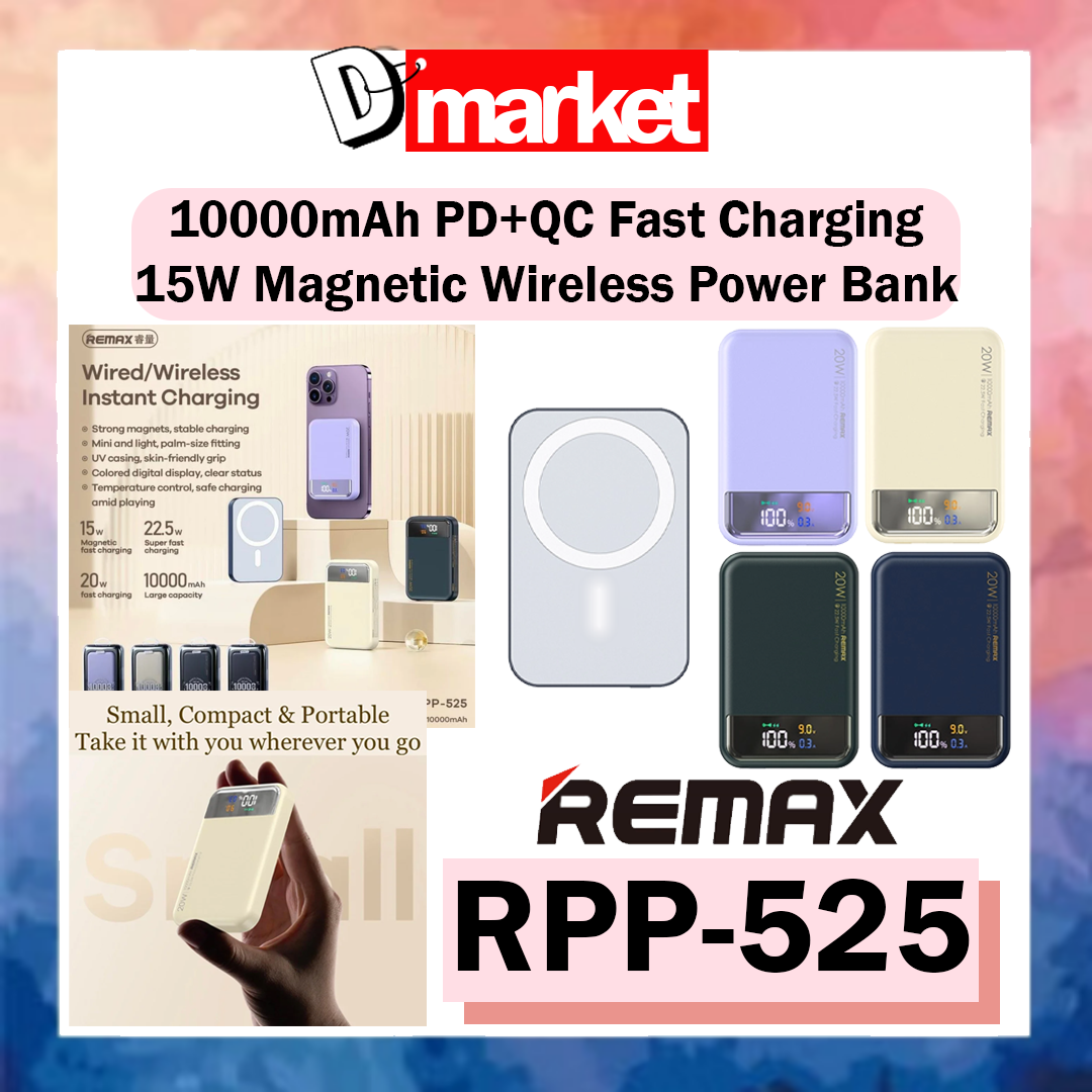 Remax Rpp Mah Magnetic Wireless Power Bank Mini Portable Pd Qc