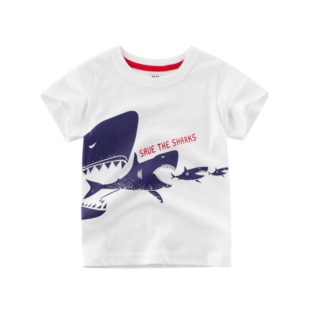 KATATA เด็กเด็กการ์ตูนเด็กหญิงเด็กชายเสื้อยืดพิมพ์ลาย TEE Tops เสื้อผ้า KATATA เด็กเด็กการ์ตูนเด็กหญิงเด็กชายเสื้อยืดพิมพ์ลาย TEE Tops เสื้อผ้า