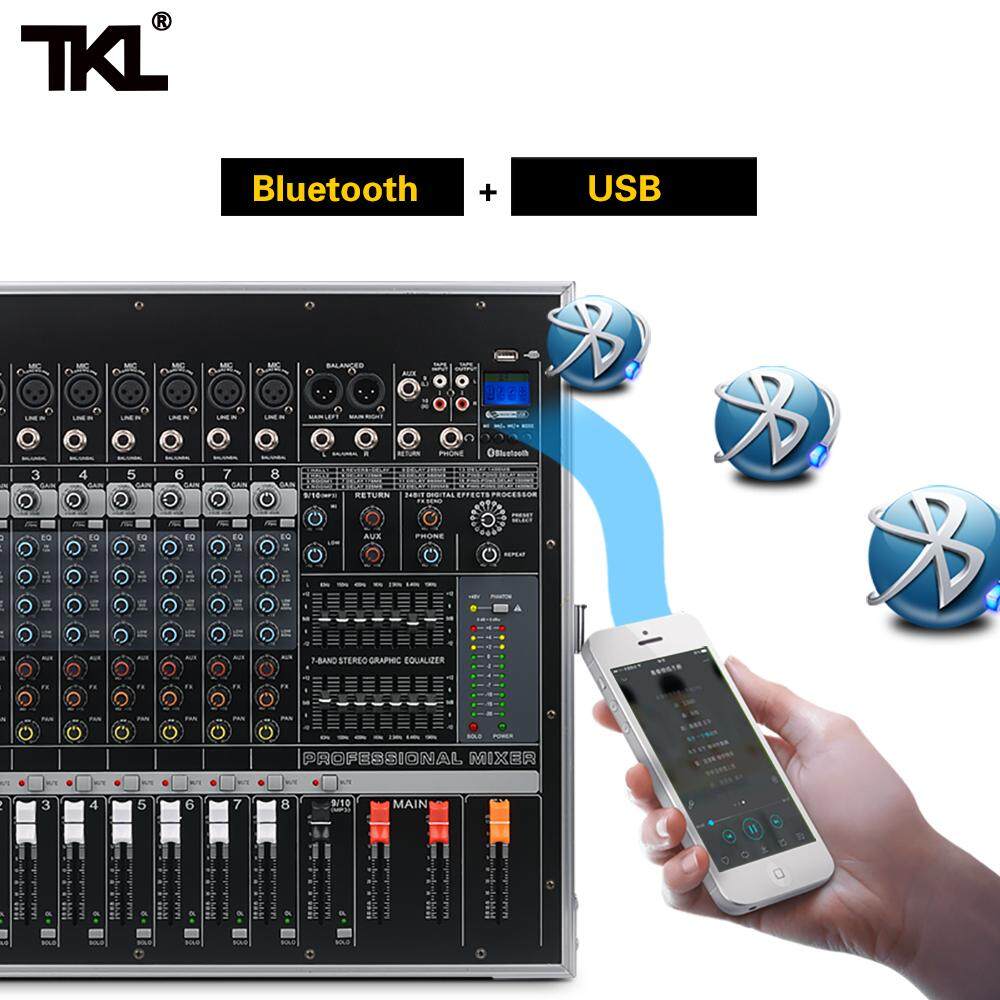 TKL PH2400 8 1200W Penguat Daya Mixer DJ USB Pendukung Bluetooth Lagu Bermain Panggung Profesional Kinerja Airbox Set
