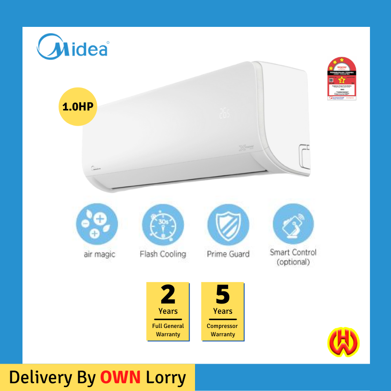 Midea Hp Xtreme Dura Non Inverter Wall Mounted Split Air Cond Msxd