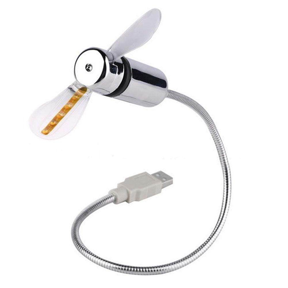 1PC Mini พัดลม USB ยืดหยุ่นไฟ LED ของก้านคอห่านสำหรับ PC แล็ปท็อปพัดลม USB เกมพัดลม