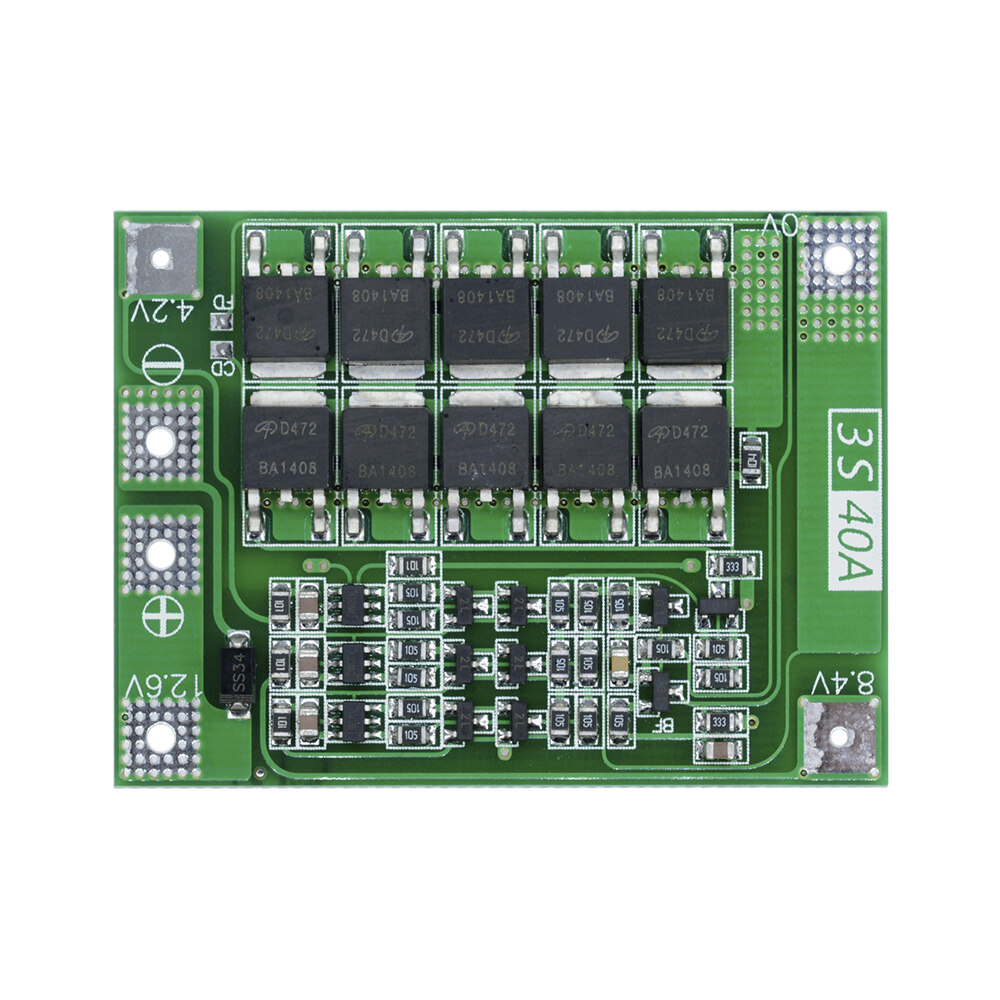 บอรดชารจแบตเตอรร 3S 40A 12 6V 18650 Li Ion Lithium Battery BMS