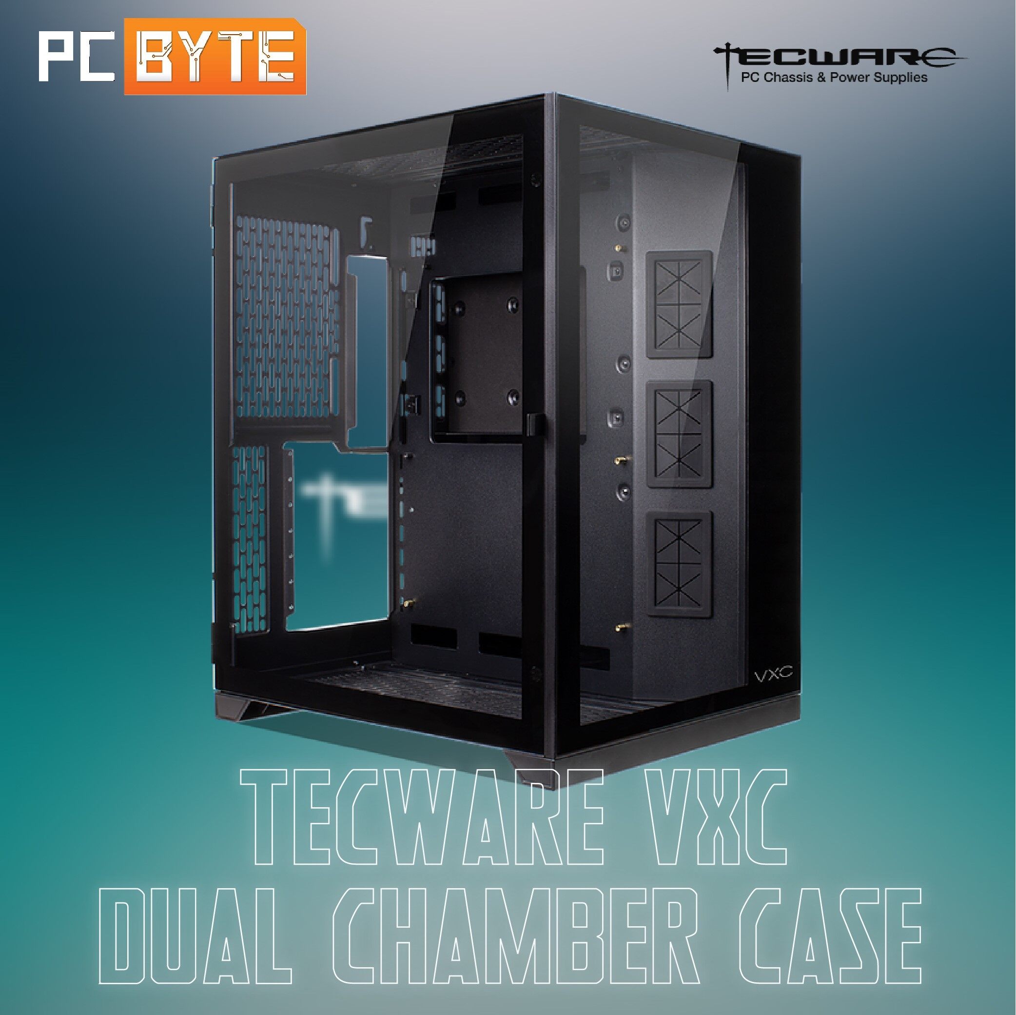 Tecware Vxc Dual Chamber Atx Case Black Lazada