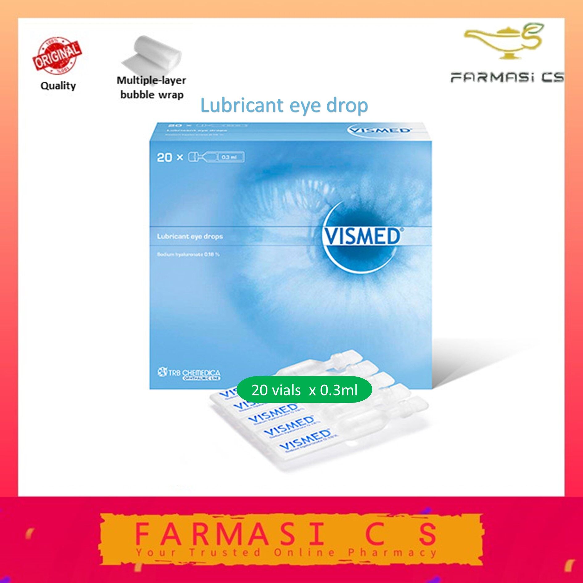 Vismed Lubricant Eye Drops Ml X Vials Exp Sodium