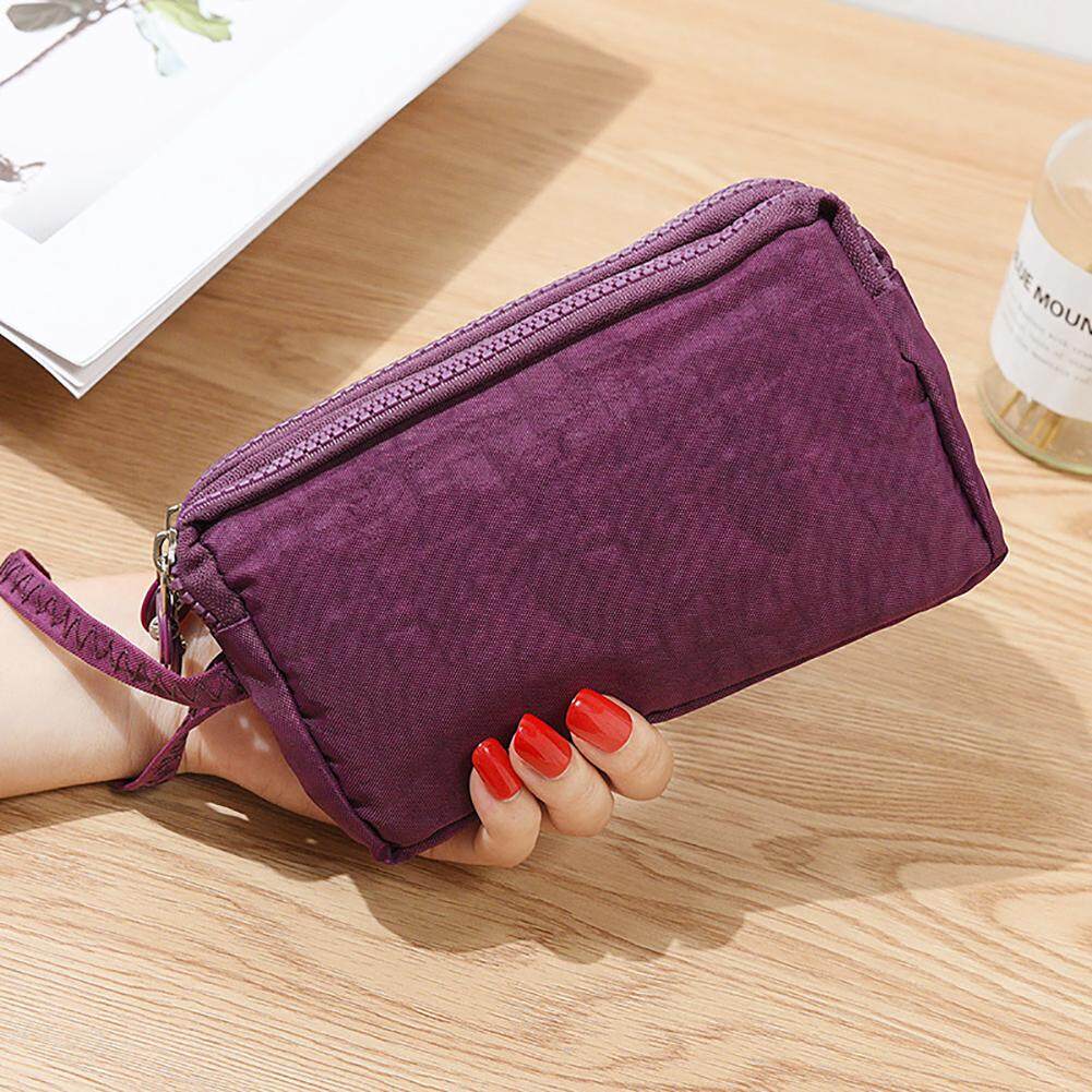 Hiqueen Lady Phone Wallet Package 3 Layers Handbag Cross Section Clutch Bag Large Capacity Valentines Gift