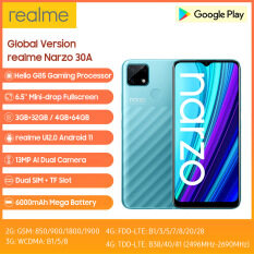 Điện Thoại Di Động Realme Narzo 30A 4G, Màn Hình Toàn Màn Hình Giọt Nước 6.5 Inch HD + Mini/Bộ Xử Lý Chơi Game Helio G85/Octa-core/3 + 32GB13MP AI Camera Kép/Điện Thoại Di Động Hai SIM + TF BT