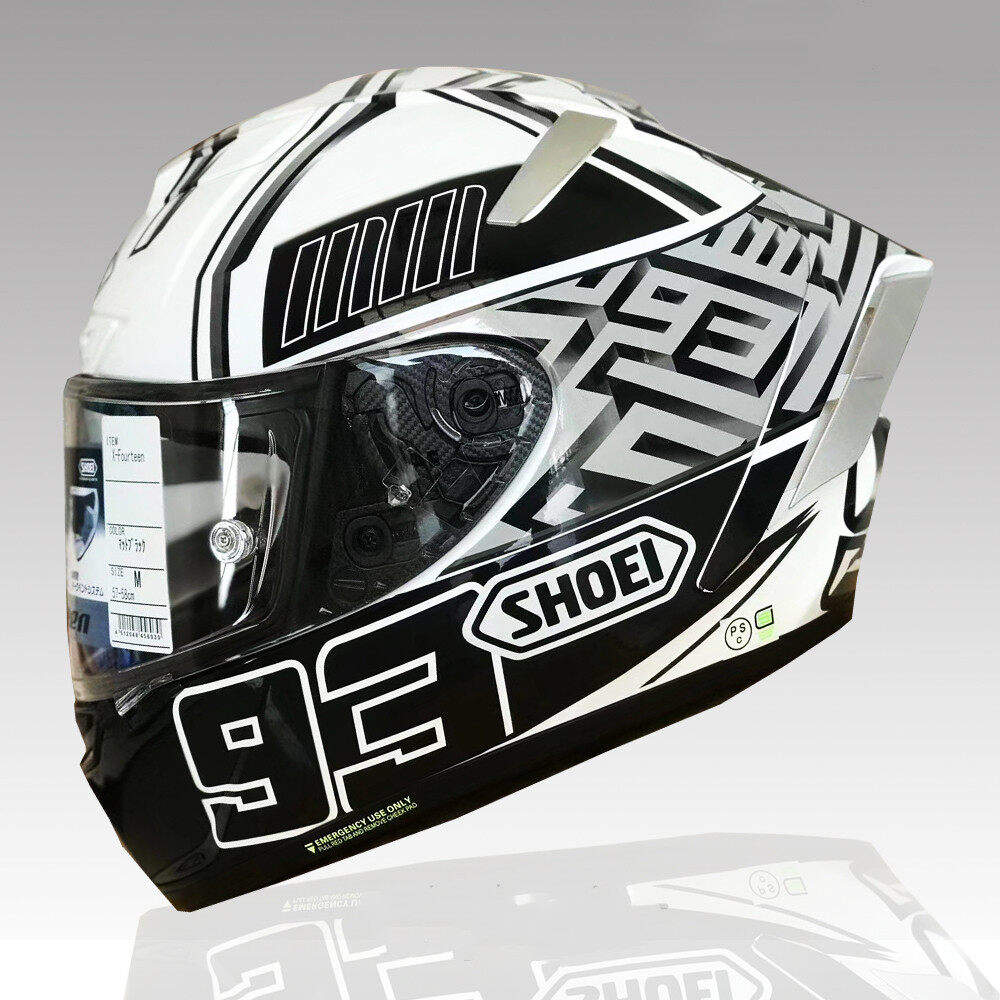 SHOEI X14 White Ant Helmet Motorcycle Full Face Locomotive Men And