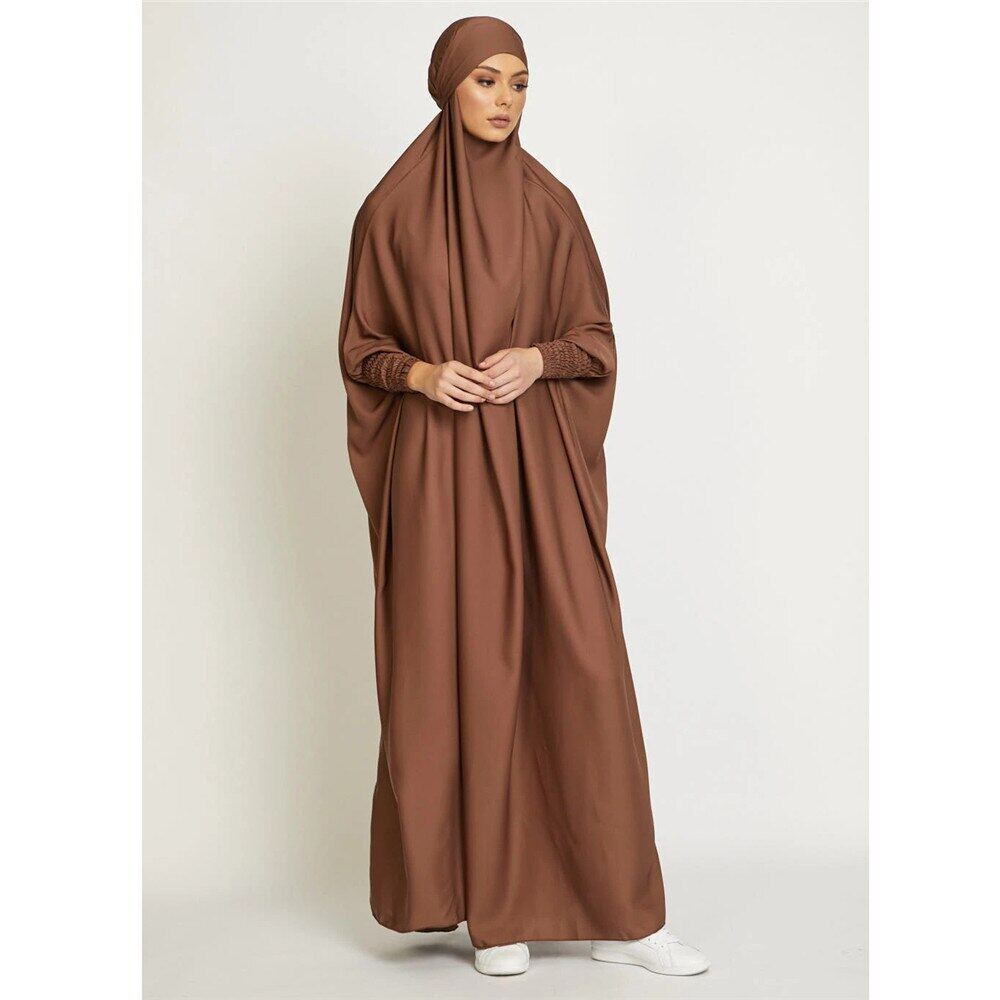 Ramadan Jilbab Muslim One Piece Prayer Garment Hijab Dress Women Hooded