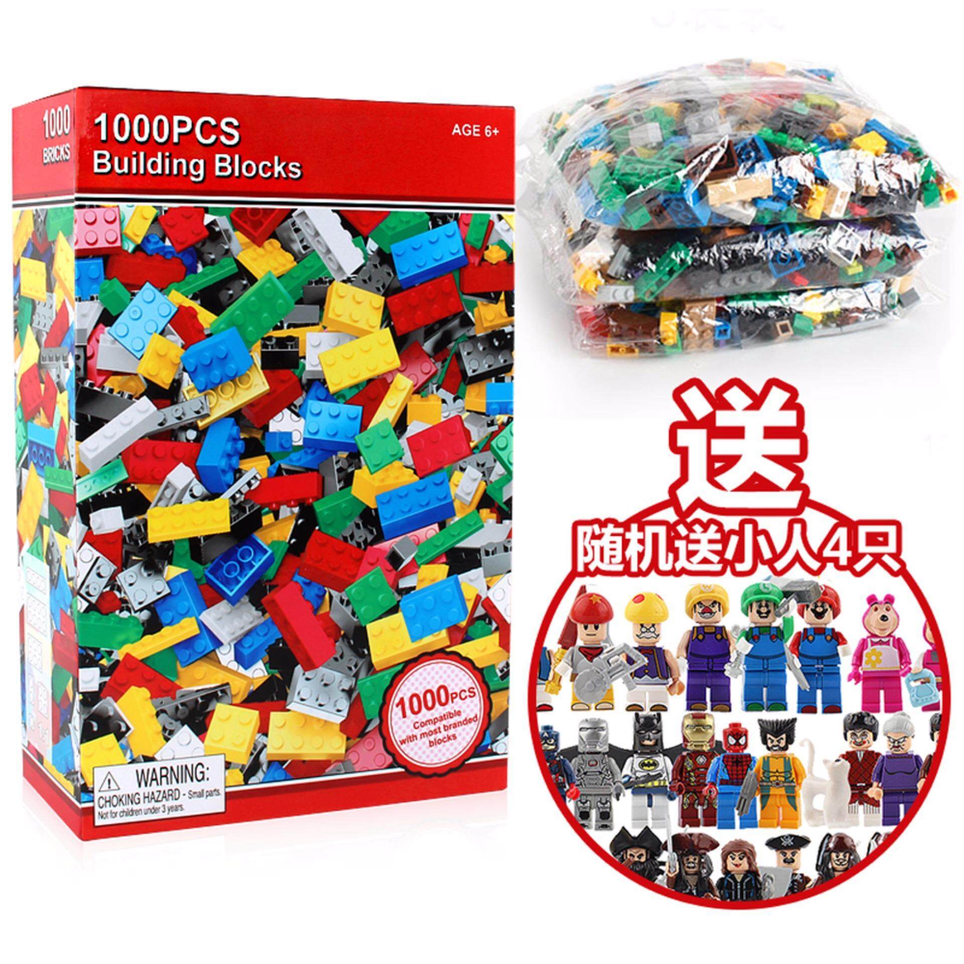1000 Pcs Batu Bata Set Kota Diy Creative Bricks Mainan untuk Anak Blok Bangunan Pendidikan Massal Kompatibel-Internasional