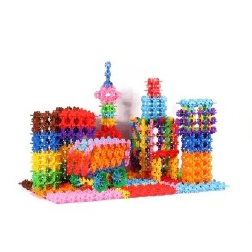 100 Pcs Salju Kepingan Salju Bangunan Blok Batu Bata DIY Assemblingclassic Mainan Mainan Belajar Pendidikan Awal untuk Anak-anak-Internasional