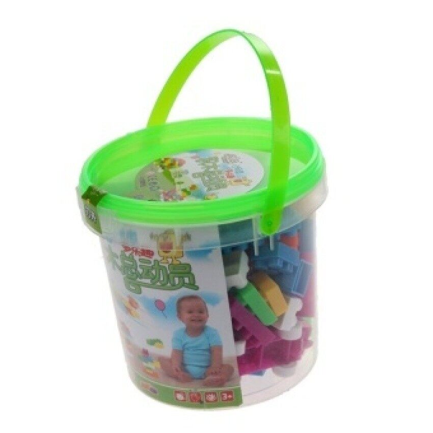 104 Pcs/lot Anak-anak Bermain Blok Mainan Anak-anak Pendidikan Buildinggaming Blok Batu Bata Mainan dengan Penyimpanan Barel K5BO-Internasional