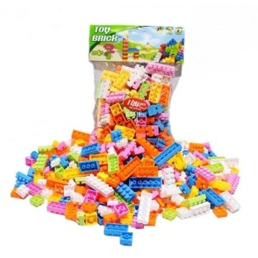 144 Pcs Batu Bata Plastik Warna Campuran Anak-anak Modelingbuilding Batu Bata Mainan Block Educational Puzzle Mainan K5BO-Internasional